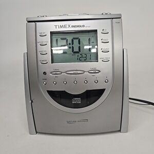 TIMEX Nature Sounds CD Player, Clock Radio T619T AM/FM Radio Alarm Clock TESTED